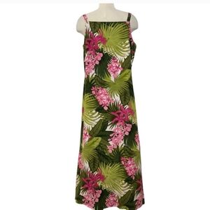 Tommy Bahama Silk Jungle Tumble Dress Juicy Pink Green Tropical 16 NWT 100% SILK
